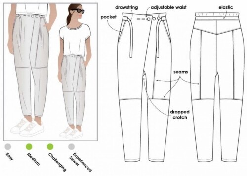 Pantalone donna stile arco