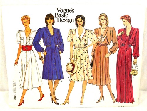 Vintage 80s vogue pattern 1268 - vogue,