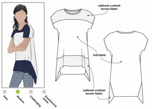 Top donna stile - arco, modello